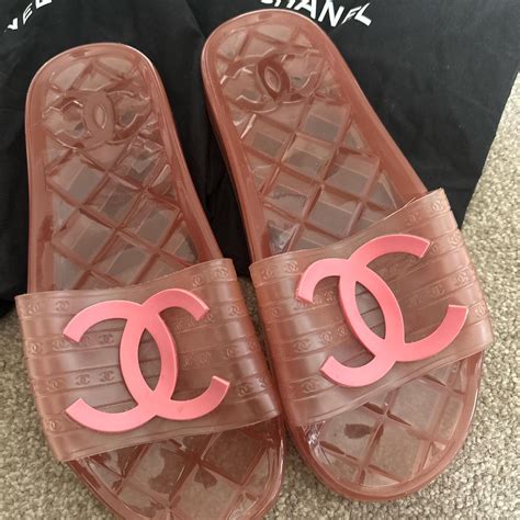 buy chanel pearl mules|chanel jelly pool slides.